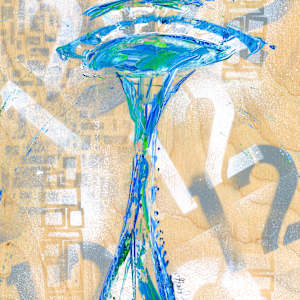 Seahawks Space Needle Gray by Lisa Graff, Image 1.