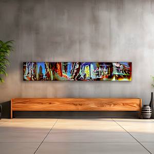 42nd Street by Susan Bowen  Image: 18"x 108" (split into panels)