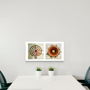 Round Pair #03: Stove and Rusty Hole Abstract 1/50 by Susan Bowen