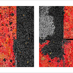 Seeing Red #03: Steel Plates and Macadam 1/50 by Susan Bowen 