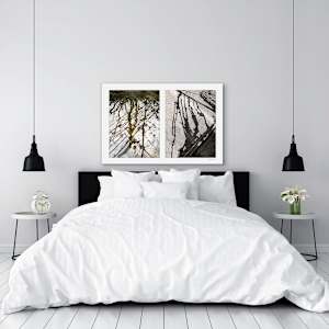 Spills Diptych #11: Drips Up and Down 1/15 by Susan Bowen