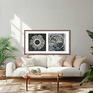 Round Pair #04: Starburst and Bicycle Wheel 1/15 by Susan Bowen 