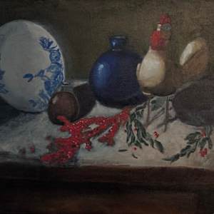 Still Life with Metal Rooster by John Thiels