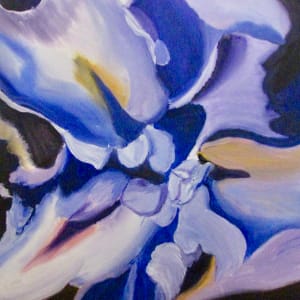 Inner Blue Iris  Note Card by Diane K. Hewitt