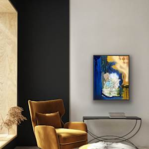 The Nestling by Diane K. Hewitt  Image: The Nestling 20 x 16” Mixed Media on Canvas RV 7