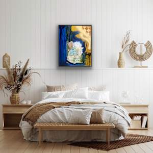 The Nestling by Diane K. Hewitt  Image: The Nestling 20 x 16” Mixed Media on Canvas RV 5