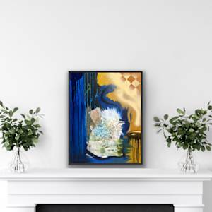 The Nestling by Diane K. Hewitt  Image: The Nestling 20 x 16” Mixed Media on Canvas RV 2