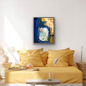 The Nestling by Diane K. Hewitt  Image: The Nestling 20 x 16” Mixed Media on Canvas RV 1