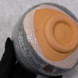 Kuwabara Kosaburo V, Nezumi Shino Chawan, Kikyoya Kiln by Kuwabara Kosaburo V 