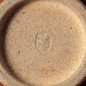 Zeze-yaki Chawan of the “flying circle form” (飛圓形) with Inscription by Hikada Soya (宗也山) 1884–1946 by Kagerōen Kiln (陽炎園) Artist Unknown 