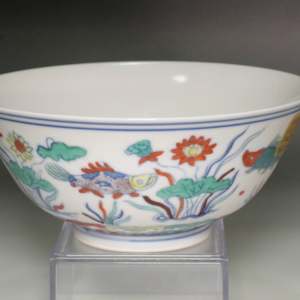 Rare 15th Century Ming Dynasty Chenghua Wucai Bowl by Unknown 
