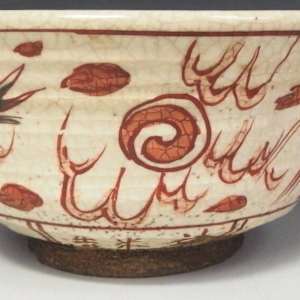 Aoki Mokubei 青木木米 1767-1833 - Red-painted dragon tea bowl. by Aoki Mokubei 青木木米 