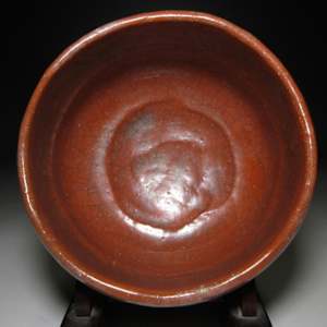 Raku Kichizaemon V, Sonyu 宗入   楽吉左衛門宗入五代 (1664-1716) Red Raku Chawan with Tomobako inscribed by Raku Kichizaemon X, Tannyû (1795-1854) by Raku Kichizaemon V , Sonyu (樂 宗入) 楽吉左衛門 宗入五代 