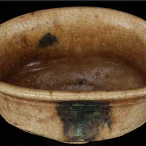 Late Edo Period Kiseto Chawan (黄瀬戸茶碗) Attributed to the Mutadō Kiln (牟田洞窯), Ōgaya (大萱). Authenticated by Kikuta Kiyonobu (菊田清年) by Unknown 