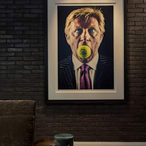I'm Not Your Boris! by Christoph A. Michaelis  Image: @ collectors home
120x80cm, Edition of 12 + 3 E.A., presented in exclusive handcrafted frame 150x100cm by 'de Lijstenmakers' (Amsterdam) with heavy, 12mm, clothcovered art-passe-partout and UV70 art-glass, prices on request

