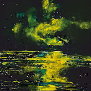 Elements of nature 9  acrylic on canvas, 100 cm x 100 cm x 1,8 cm by Elvira Heimann