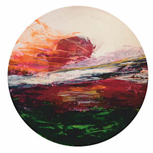 Round 1  acrylic on canvas, 60 cm by Elvira Heimann