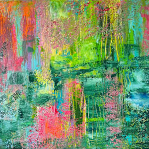 Unfolding Energy 3  100 x 120cm acrylic on alu-sandwich 2023 by Elvira Heimann