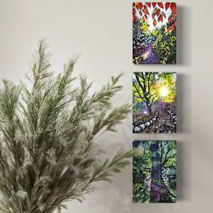 Pathway by Wendy Born  Image: Petite original paintings look beautiful displayed alone, in pairs, or groups.