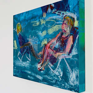 Pool Friends by Wendy Born  Image: Right side, mounted 9x12"