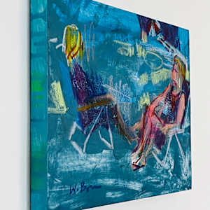 Pool Friends by Wendy Born  Image: Left side, mounted 9x12"