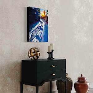 Presence Unseen by Wendy Born  Image: Presence Unseen 14x18" In Situ Table Side view