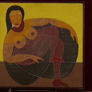 Reclining Woman by Aditya Prakash (1924-2008) 