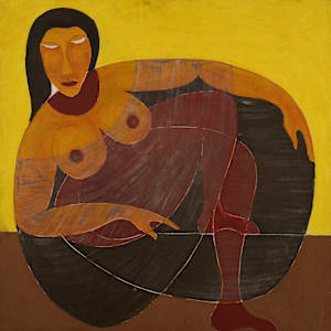 Reclining Woman by Aditya Prakash (1924-2008)