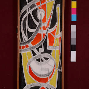 Tri-Color Lines by Aditya Prakash (1924-2008) 