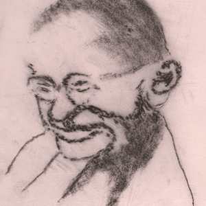 Gandhi Sketches by Aditya Prakash (1924-2008) 