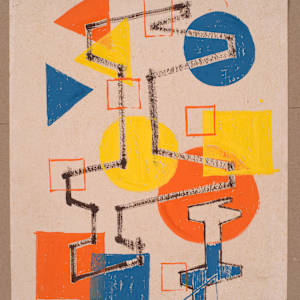 Abstract Rigid Structure with Shapes by Aditya Prakash (1924-2008) 
