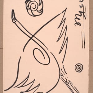 Sparce Continuous Bird with Rigid Spiral Sun by Aditya Prakash (1924-2008) 