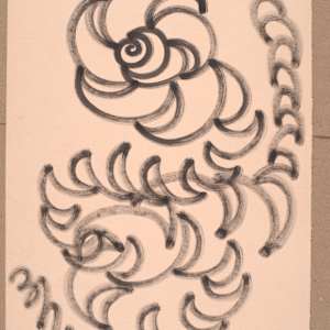 Charcoal Rigid Spiral by Aditya Prakash (1924-2008)