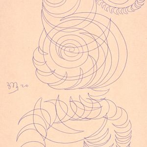 Rigid Spiral Sketches by Aditya Prakash (1924-2008)
