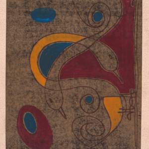 Multi-Color Grazing Birds by Aditya Prakash (1924-2008) 