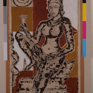 Goddess with a flower by Aditya Prakash (1924-2008) 