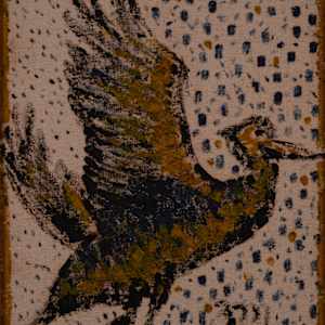 Black and Brown Bird with Dots by Aditya Prakash (1924-2008)