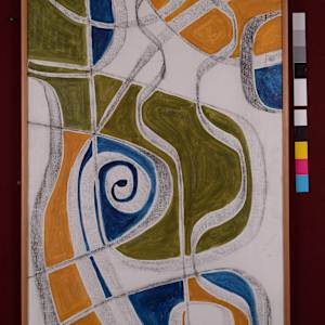 Gray Arches with Green and Yellow Sections by Aditya Prakash (1924-2008) 