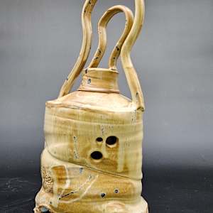 Life Vessels: Clay Bag Series: Orange Moon by JOHN GOOD 