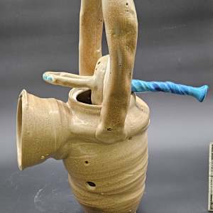 Life Vessels: Unusable Teapot Series - Blue Dots by JOHN GOOD 