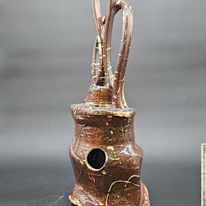 Life Vessels: Clay Bag Series - White Circles by JOHN H GOOD, Image 3.