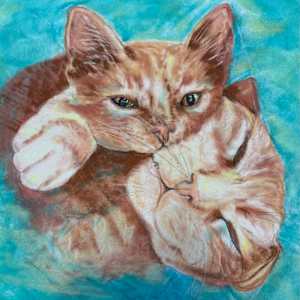 Spritz and Fireball Cuddling by Barbara Wentzell Jaquith