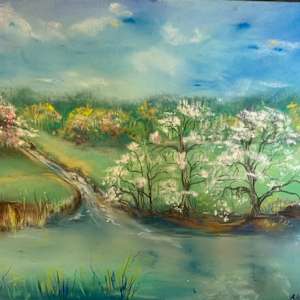 Sit Down by the Quiet River by Barbara Wentzell Jaquith, Image 1.