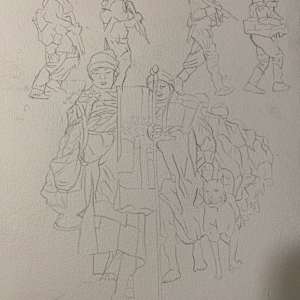 The Clearing by Barbara Wentzell Jaquith  Image: The Clearing: Initial Sketch and Layout