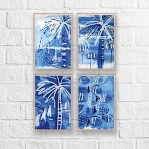 Blue Beach Series V by Shelley Wales 