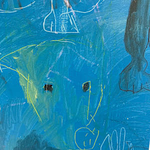 Dogs In Blue by andrew alba 