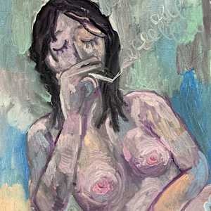 Reclining Nude In Bed by andrew alba