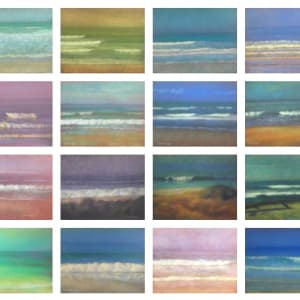 The Wave Series, 16 Pastel Drawings as a Set by Michael Newberry