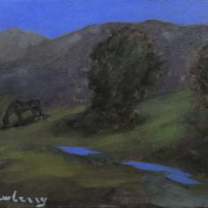 Newberry, Teton Twilight, 2020, oil, 9x12” by Michael Newberry