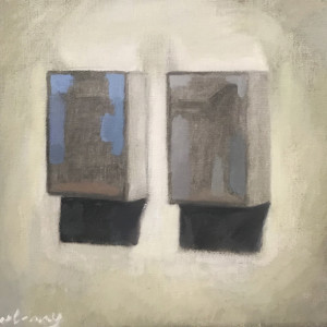 Newberry, Two Paintings, 2019, oil on panel, 9x12" by Michael Newberry